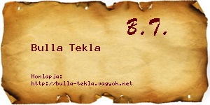 Bulla Tekla névjegykártya